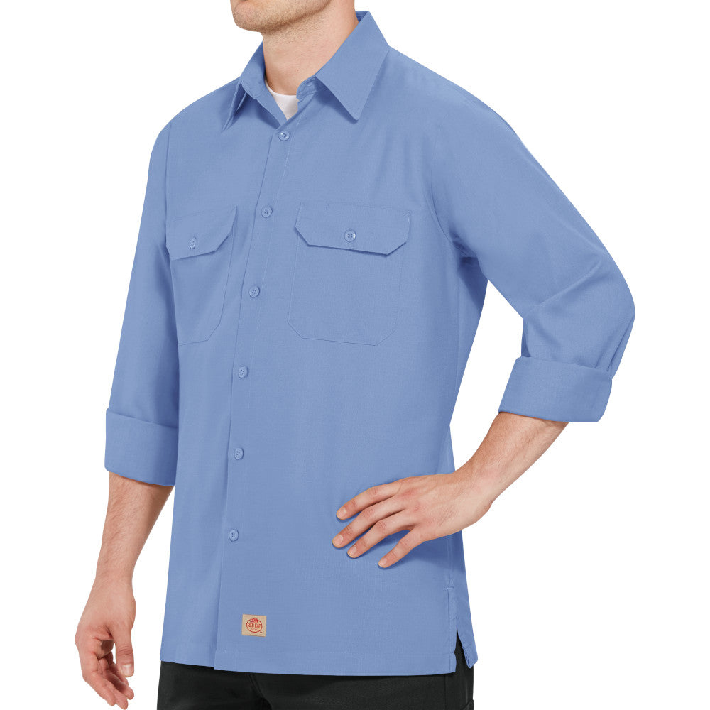 Camisa Lisa Manga Larga Ripstop Hombre Red Kap SY50