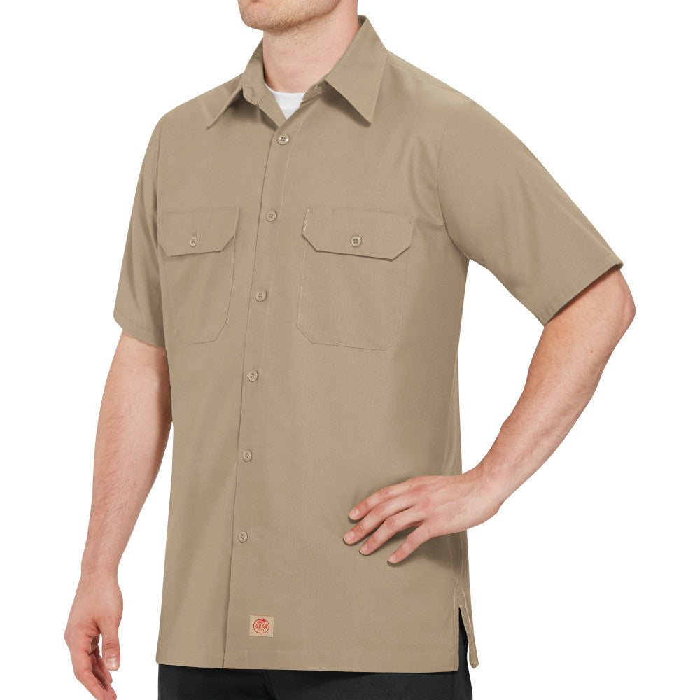 Camisa Lisa Manga Corta Ripstop Hombre Red Kap SY60