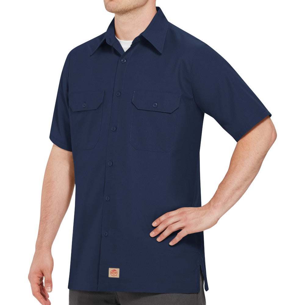 Camisa Lisa Manga Corta Ripstop Hombre Red Kap SY60