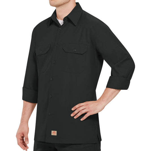 Camisa Lisa Manga Larga Ripstop Hombre Red Kap SY50