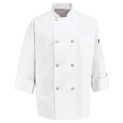 Bata para chef con ocho botones de perla Red Kap 0413